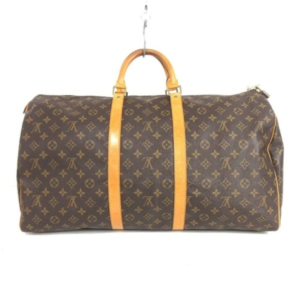 100% Authentic LOUIS VUITTON Keepall 55 Brown Monogram Travel Bag - Picture 11 of 15
